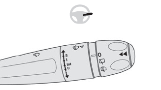 DS 3. Wiper control stalk